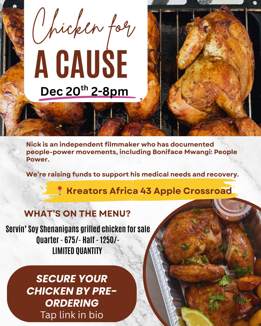 Chicken For A Cause (Select Birdie Cause At Checkout)